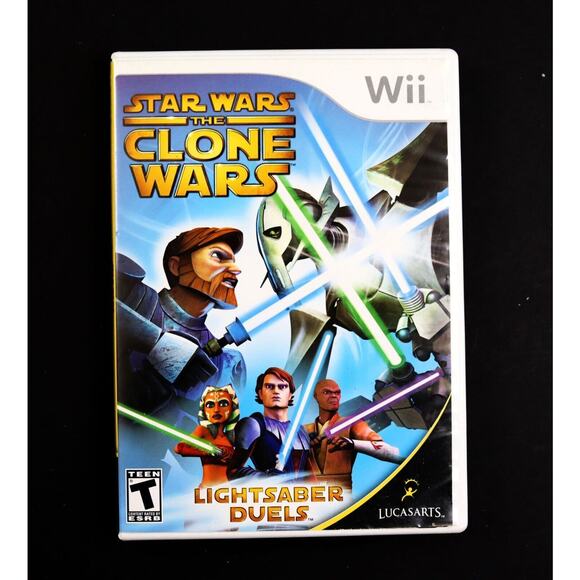 Star‎ Wars: The Clone Wars - Lightsaber Duels (Nintendo Wii, 2008) Complete - Picture 1 of 4